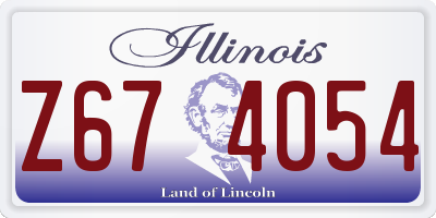 IL license plate Z674054