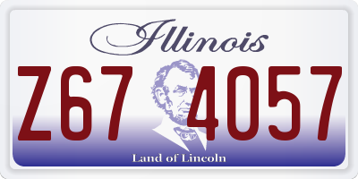 IL license plate Z674057