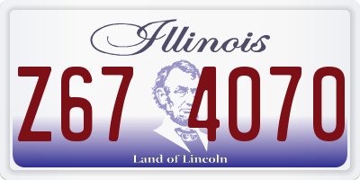 IL license plate Z674070