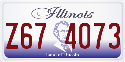 IL license plate Z674073