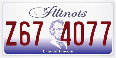 IL license plate Z674077