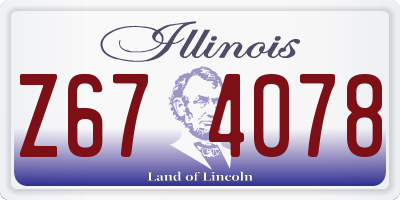 IL license plate Z674078