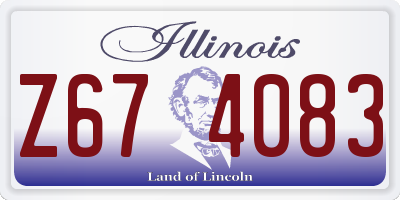 IL license plate Z674083