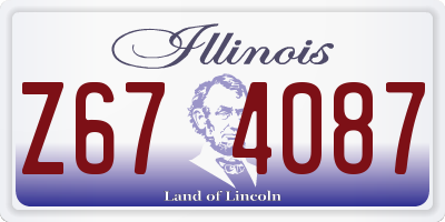 IL license plate Z674087