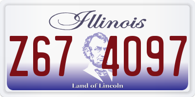 IL license plate Z674097