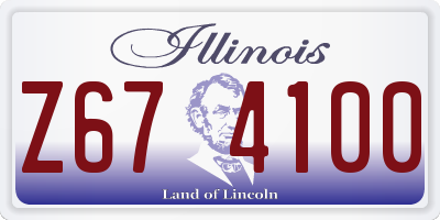 IL license plate Z674100