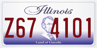 IL license plate Z674101