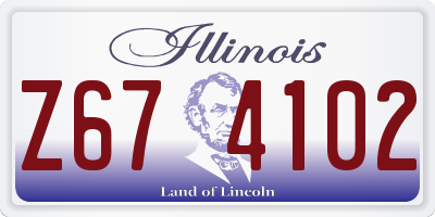 IL license plate Z674102