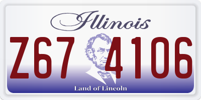 IL license plate Z674106