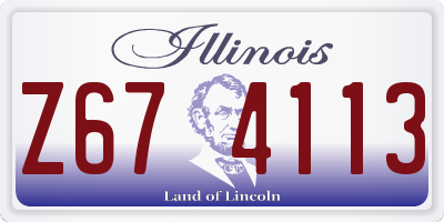 IL license plate Z674113