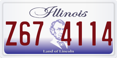 IL license plate Z674114