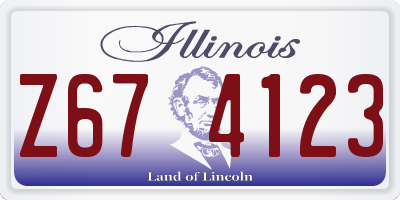 IL license plate Z674123