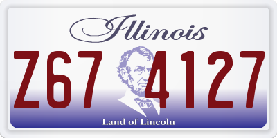 IL license plate Z674127