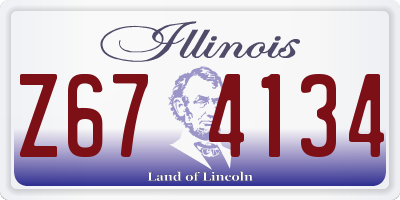 IL license plate Z674134
