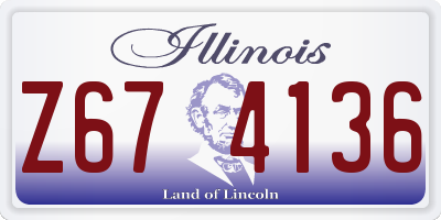 IL license plate Z674136