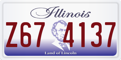 IL license plate Z674137