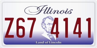 IL license plate Z674141