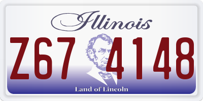 IL license plate Z674148