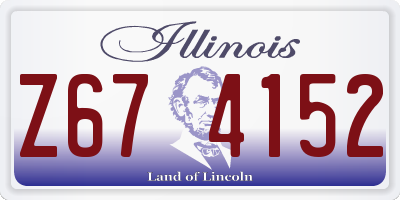 IL license plate Z674152