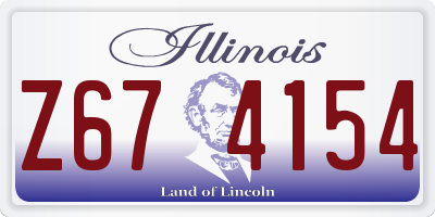 IL license plate Z674154