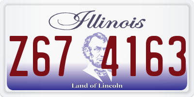 IL license plate Z674163