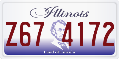 IL license plate Z674172