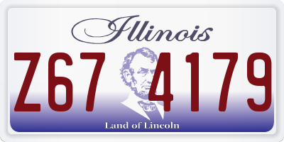 IL license plate Z674179