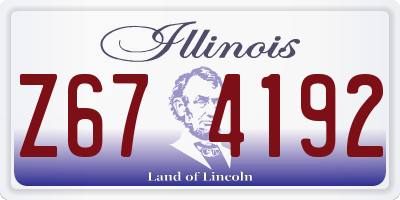 IL license plate Z674192