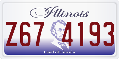 IL license plate Z674193