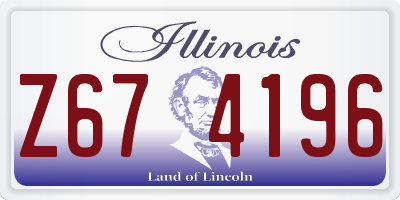 IL license plate Z674196