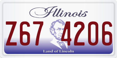 IL license plate Z674206