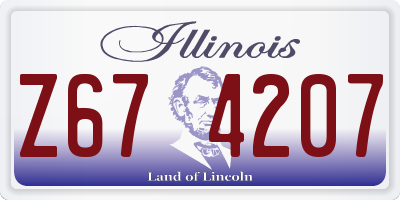 IL license plate Z674207