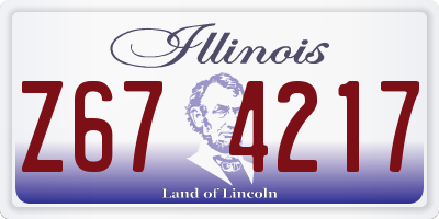 IL license plate Z674217