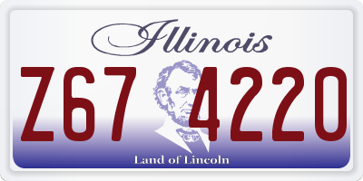 IL license plate Z674220