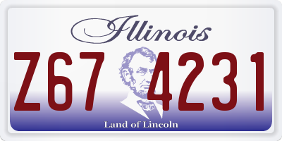 IL license plate Z674231