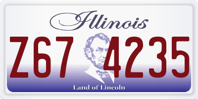 IL license plate Z674235