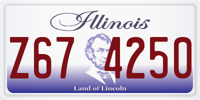 IL license plate Z674250