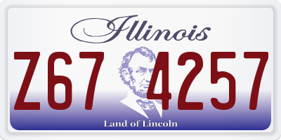 IL license plate Z674257