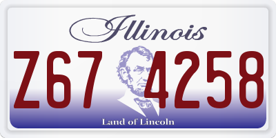 IL license plate Z674258
