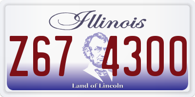 IL license plate Z674300