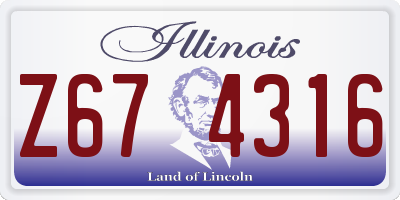 IL license plate Z674316
