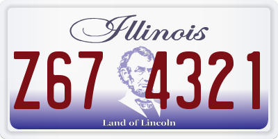 IL license plate Z674321