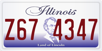 IL license plate Z674347