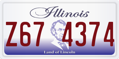 IL license plate Z674374