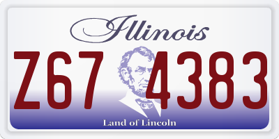 IL license plate Z674383