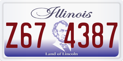IL license plate Z674387