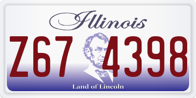 IL license plate Z674398