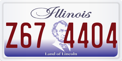 IL license plate Z674404