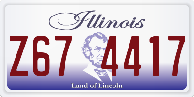 IL license plate Z674417