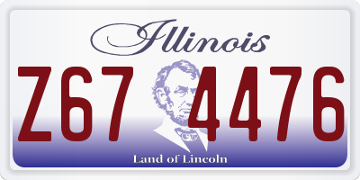 IL license plate Z674476